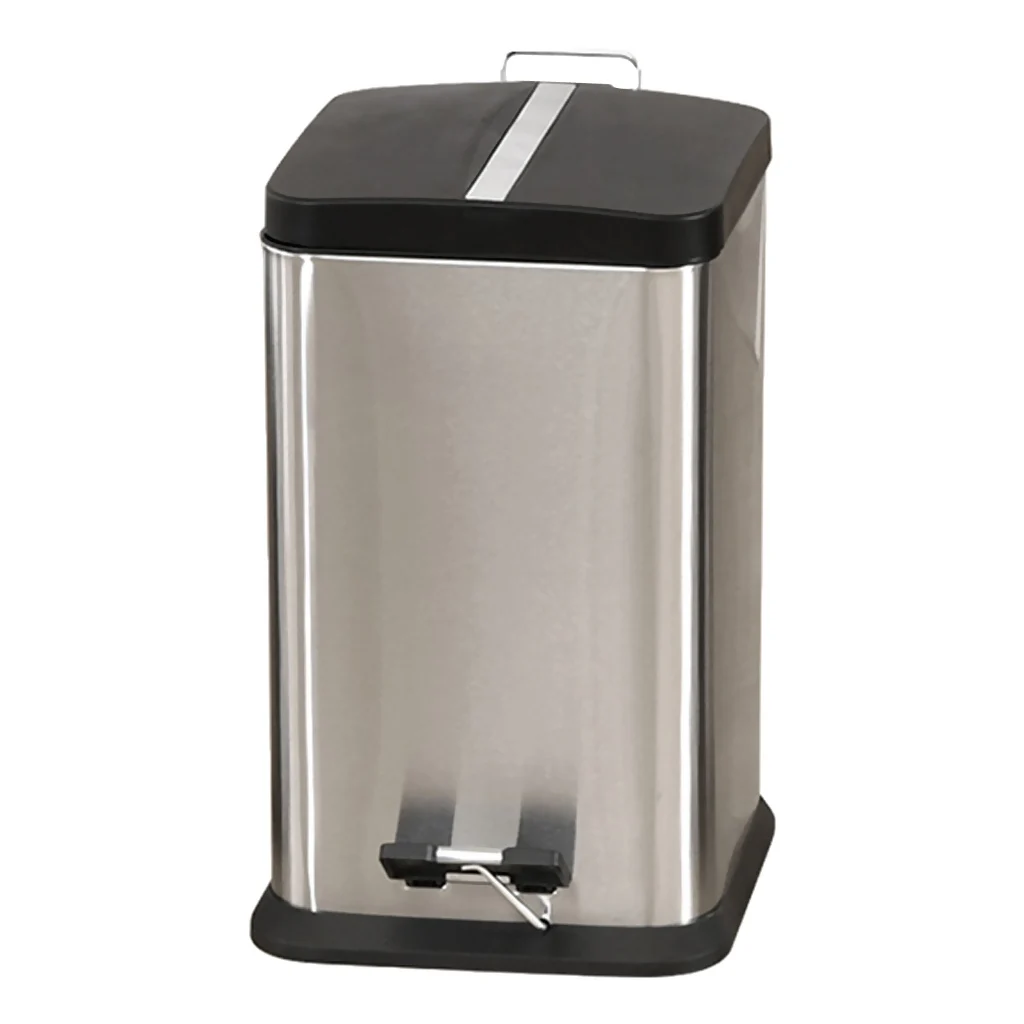 Step-On 6 Litre / 1.6 Gallon Trash Can, Stainless Steel, Rectangle