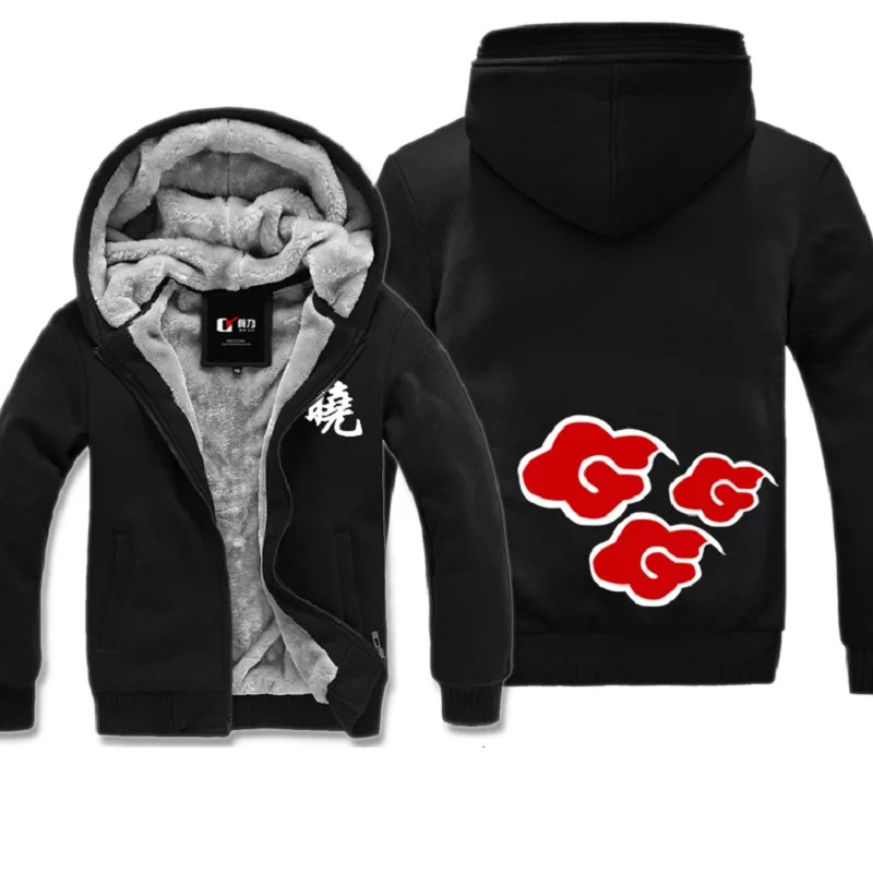 Winter Naruto Thicken Hoodie Jacket Anime Akatsuki Coat Winter Naruto Thicken Hoodie Jacket Anime Akatsuki Coat