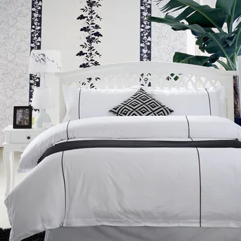 

100% Cotton White Color Hotel Bedding sets King Queen size Bed set Duvet cover set Bedsheet Wholesale