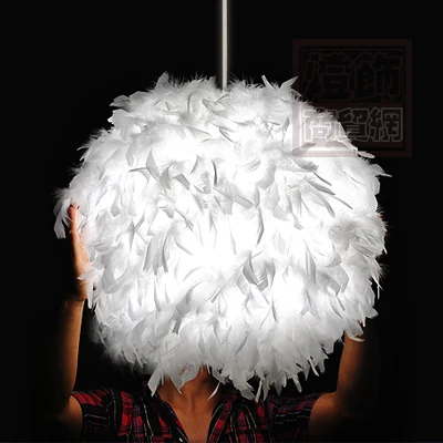 

New Arrival Modern Badminton Ball Feather Lamp Child Pendant Light D40cm Kitchen Chandelier luminaire suspendu