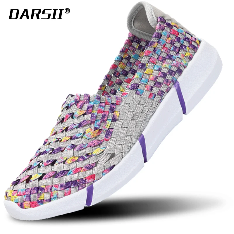 

Hollow Weaving Flat Shoes Woman Lightweight Breathable Footwear Women Shoes Casual Ladies Walking Shoe Zapatos De Mujer White 37