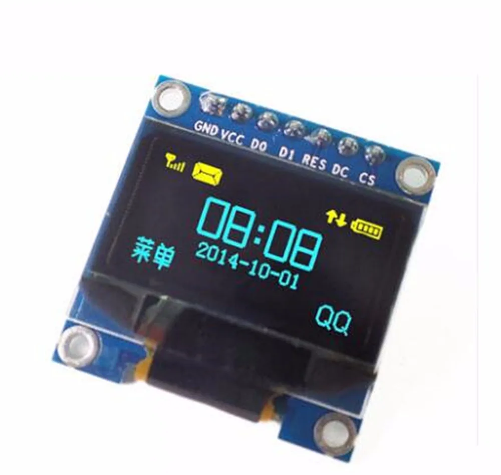 

0.96-inch OLED LCD display module 128 * 64 yellow-blue color screen 3.3V / 5v