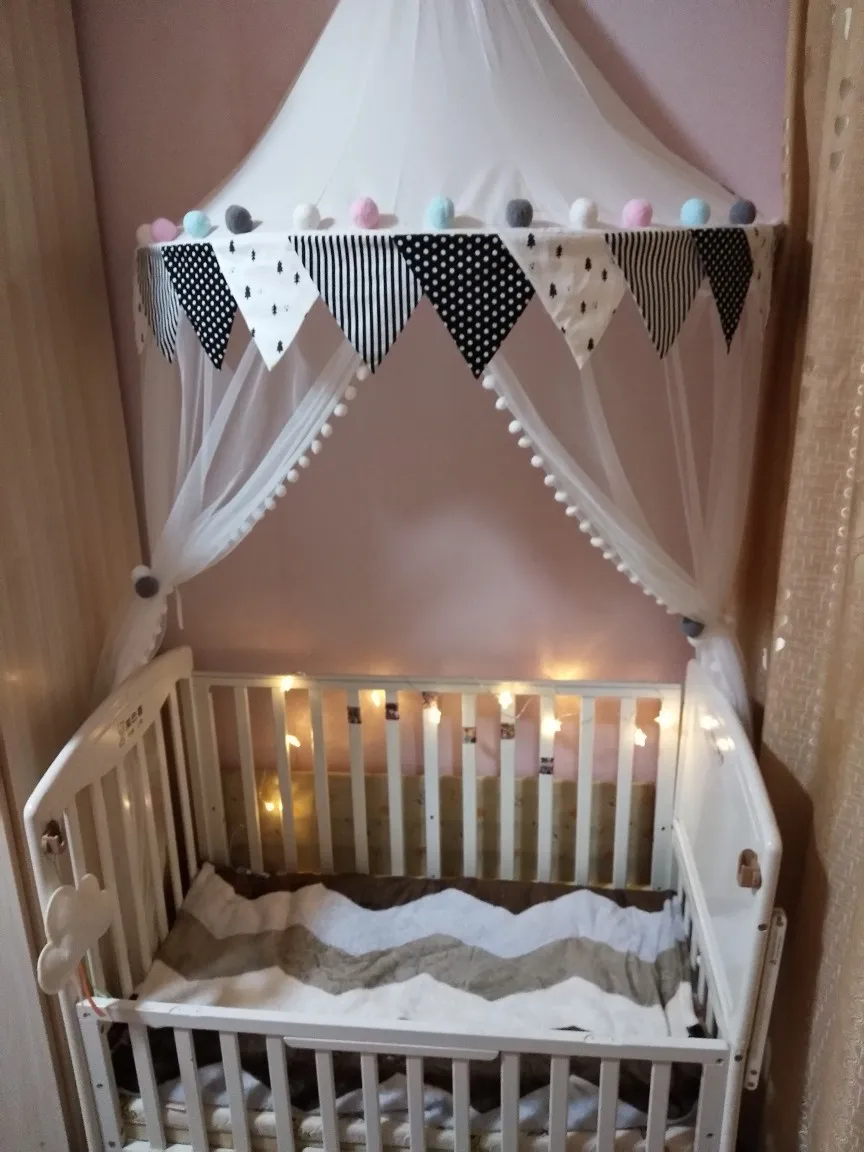 Детская кроватка в скандинавском стиле, сетка от комаров, палатка ...