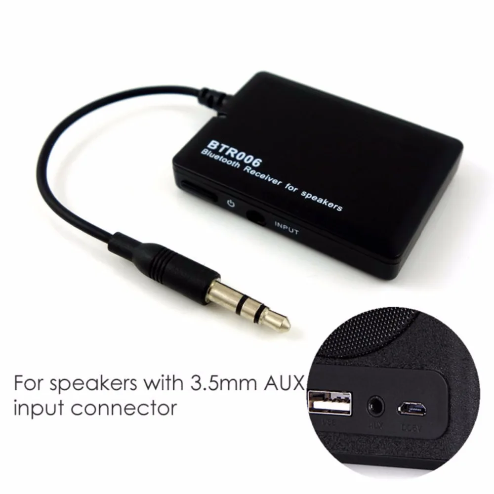 SOONHUA беспроводной Bluetooth аудио приемник стерео музыкальный адаптер для автомобиля AUX динамик Android/IOS мобильный телефон 3,5 мм разъем