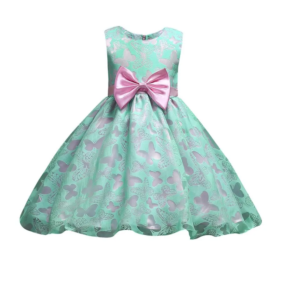 

2018 Fashion design Children's party dress Flower Baby Girl Princess Bridesmaid Pageant Gown Birthday Party Wedding Dresses # 4