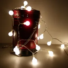 YIYANG 2 м 20 шаров сказочная гирлянда декоративные огни на батарейках Свадьба Рождество открытый патио с гирляндой украшения огни
