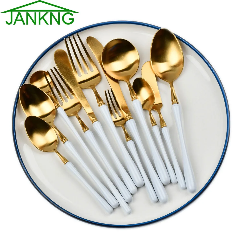 JANKNG 1 Piece 304 Stainless Steel Dinnerware Set Butter Knife Dessert