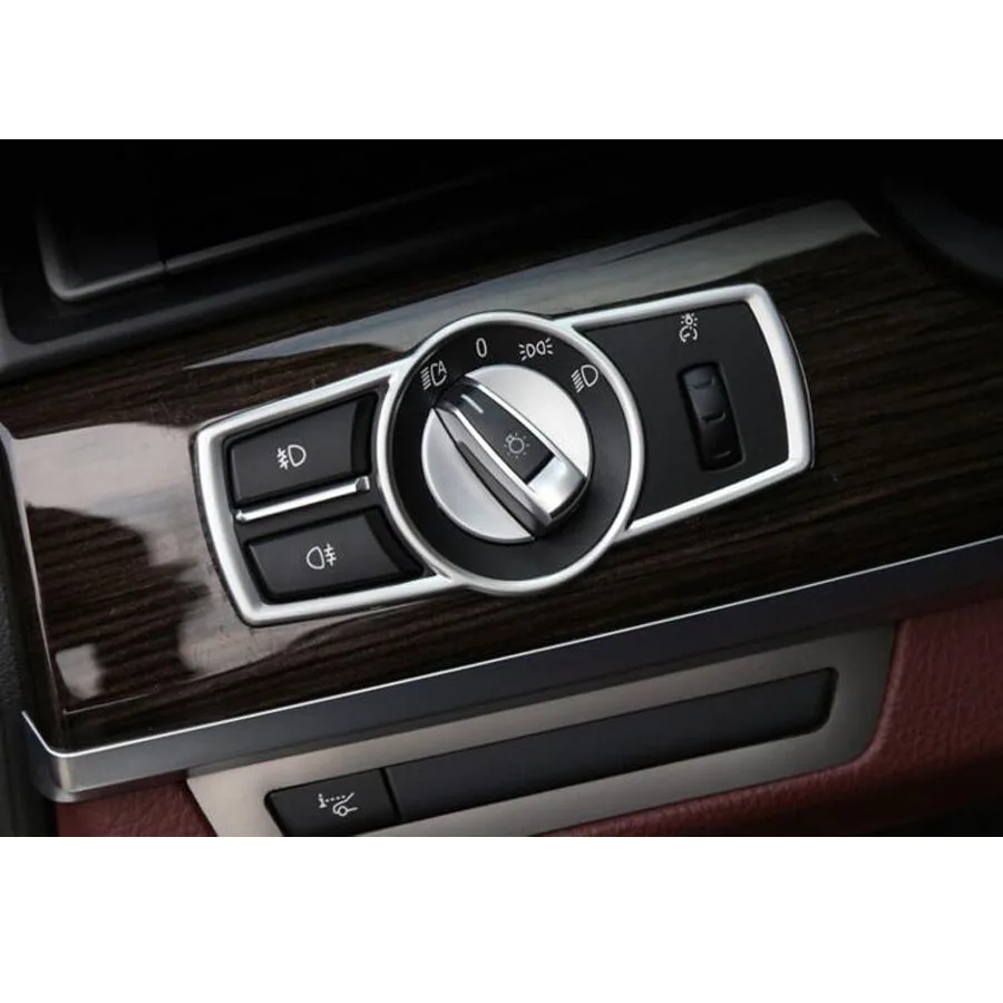 Interruptor de Cabeça de Farol Botão de Decoração Adesivo para Bmw Yaquicka Automotivo Guarnição Series F10 2011-2020 Estilização 3x 5 5 Molduras interiores