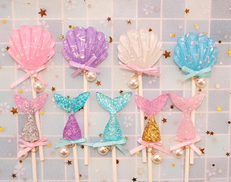 Kawaii Shell Baby Shower кекс Топпер Мороженое Дети Топпер для торта «С Днем Рождения» вечерние принадлежности Русалка красота украшения торта