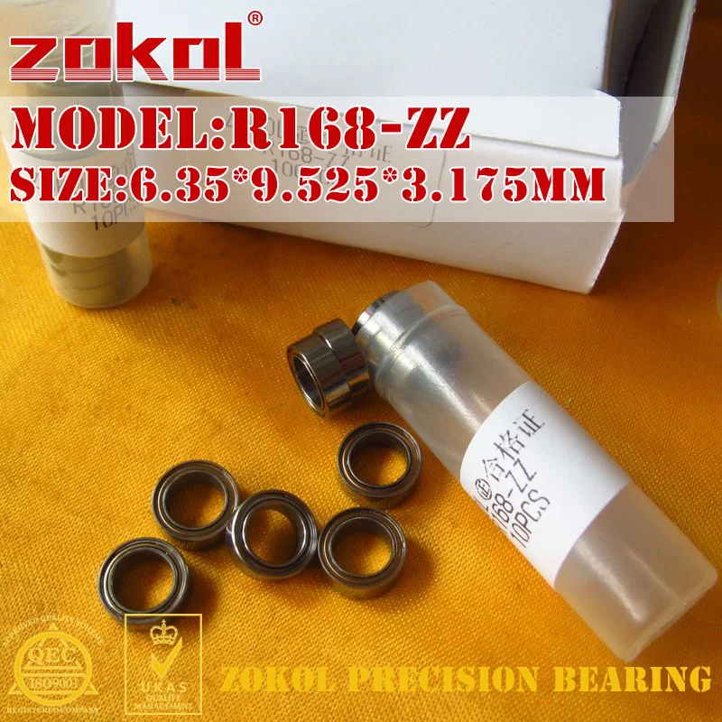 ZOKOL R168ZZ подшипник R168 зигзагообразный миниатюрный R168-ZZ глубокий шаровой подшипник 6,35*9,525*3,175 мм