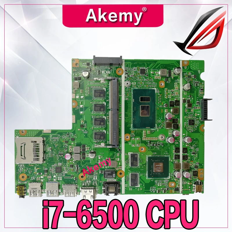 

Akemy X541UJ X541UVK Laptop motherboard for ASUS X541UJ X541UV X541U X541 Test original mainboard 8G RAM I7-6500U GT920M
