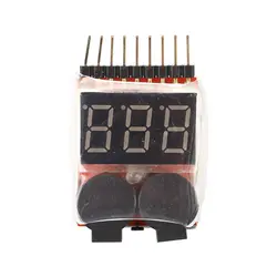 1 S-8 S Lipo батарея низковольтный тест er тестер напряжения измерительный монитор зуммер сигнальный индикатор домашняя охранная сигнализация