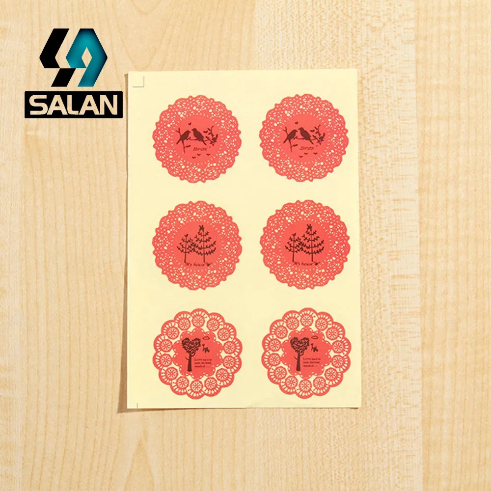 Со шнуровкой из кружева; пульсация розовые прозрачные наклейки Печать Декоративные наклейки для выпечки D138 запечатывания Бесплатная