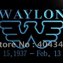 LF246-уэйлон Дженнингс светодиодный неоновый свет вывеска домашний декор ремесла