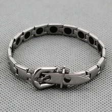 2017 nueva venta caliente porción al por mayor de los hombres/de las mujeres regalo de cumpleaños pulsera de la terapia de la energía magnética titanium inoxidable s005 libera el envío