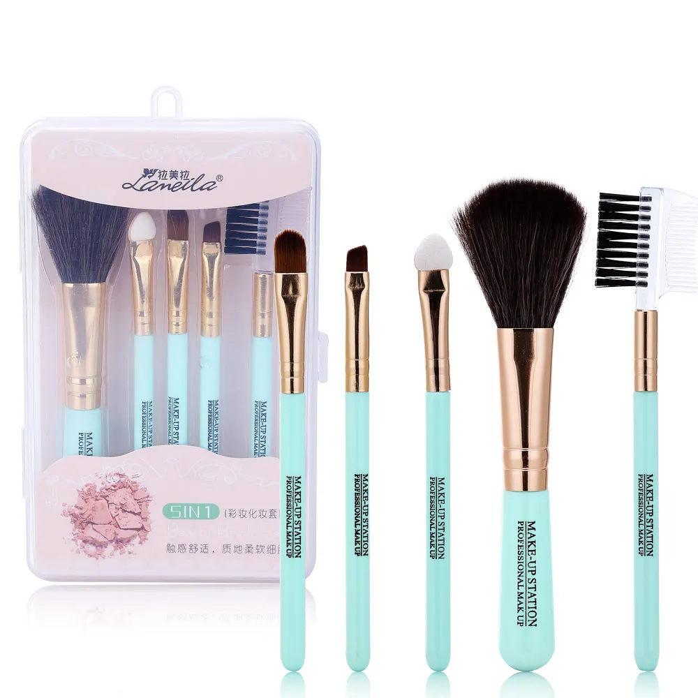 

LAMEILA 5Pcs Makeup Brushes Sets Cosmetics Tools Eyeshadow Foundation Eyelash Cosmetic Makeup Brush Blusher Brushes Kits L0780