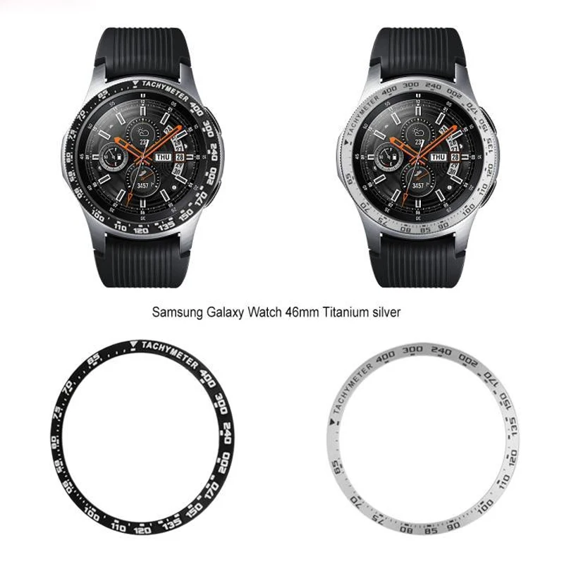 Galaxy Watch 46 мм кольцо для samsung gear S3 Frontier 42 мм металлическая клейкая крышка против царапин Смарт часы крышка аксессуары