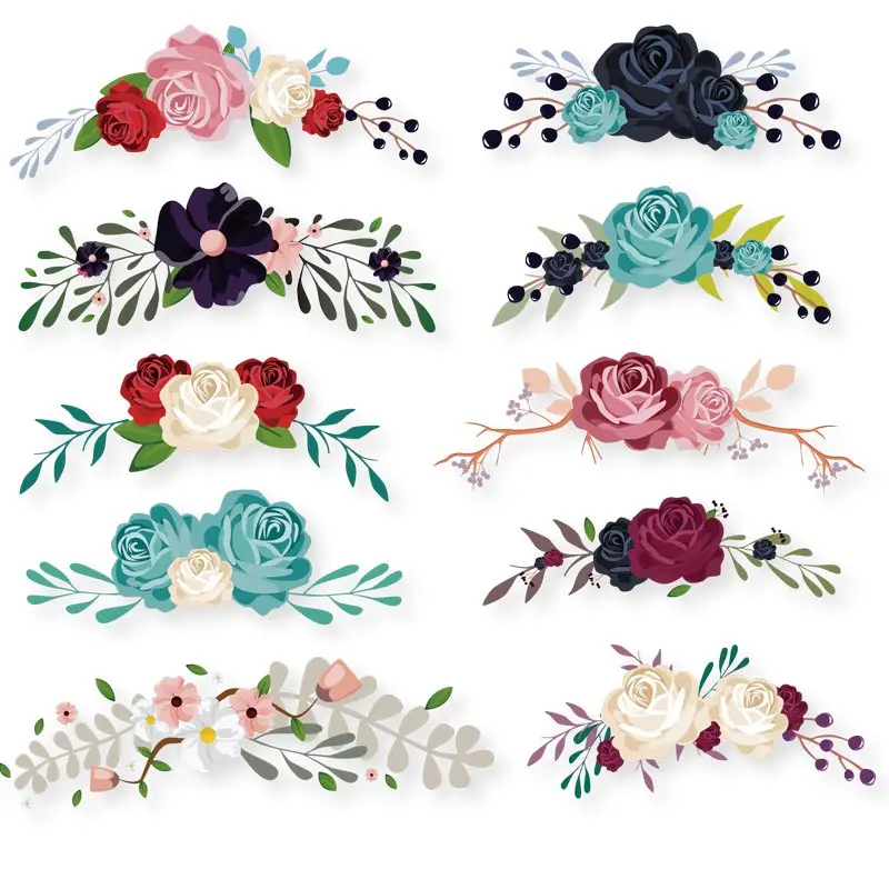 

ONESAID Flower Iron on Patches Applique for Clothing Iron-on Transfers Heat Press Appliqued Accessory Diy Heat Transfers S-083