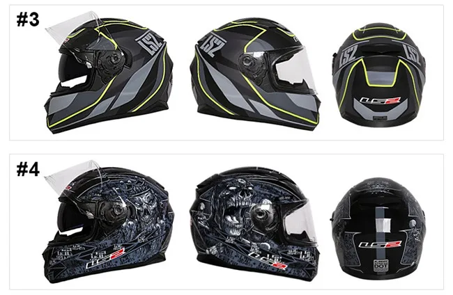 LS2 FF328 поток полный лицо moto rcycle шлем Capacete LS2 с двойными линзами LS2 Casco moto capacete de moto cicleta DOT Approved