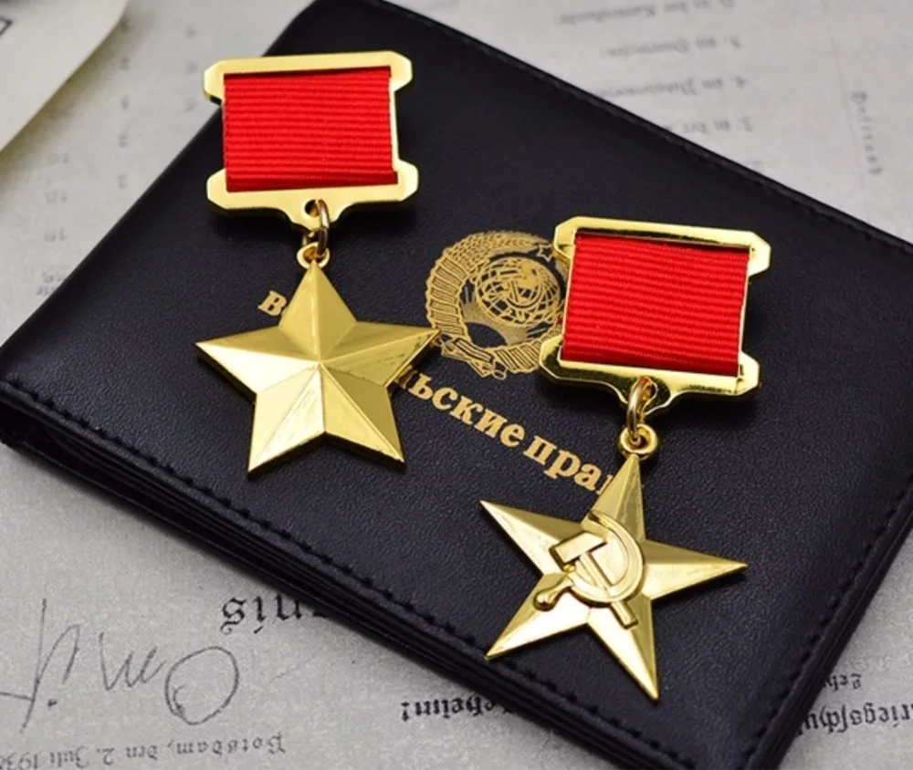 

top quality Soviet Ussr CCCP Hero of Socialist Labor Gold Star Medal