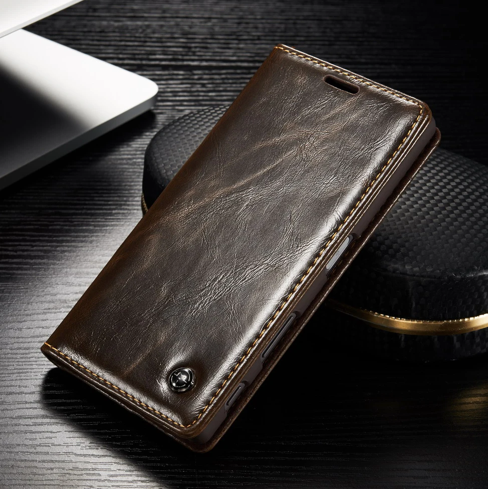 Brand Caseme 003 Retro Glossy Flip Leather Phone Cases For Sony Xperia Z3 Z4 Z5 plus Card&ampCash Slots Wallet Capa Fundas | Мобильные