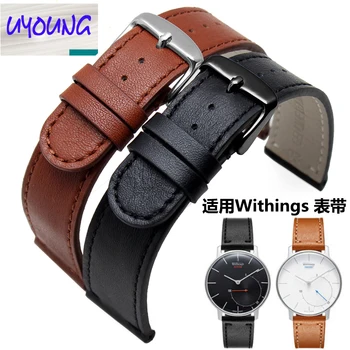 

UYOUNG Withings watch band activite steel 3 pop hr real leather watch with smart wristband