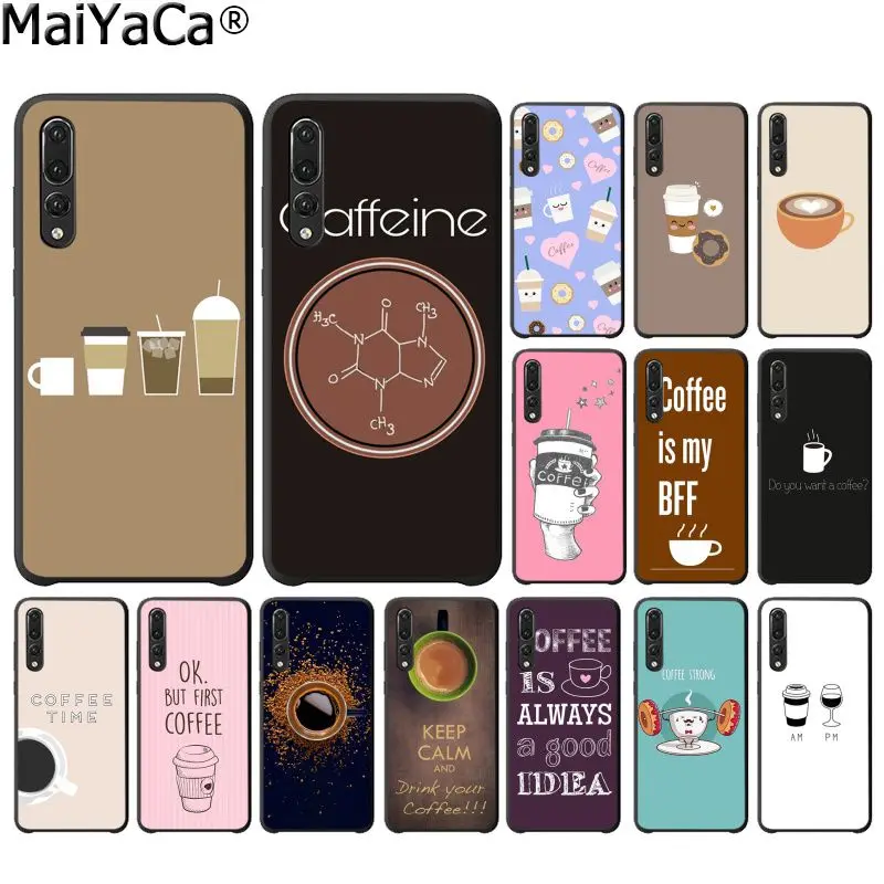 

MaiYaCa Coffee Wine Cup book TPU Soft Silicone Phone Case Cover for Huawei P10 Plus Lite P20 Pro Mate20 Pro Mate10 Lite P30 Pro