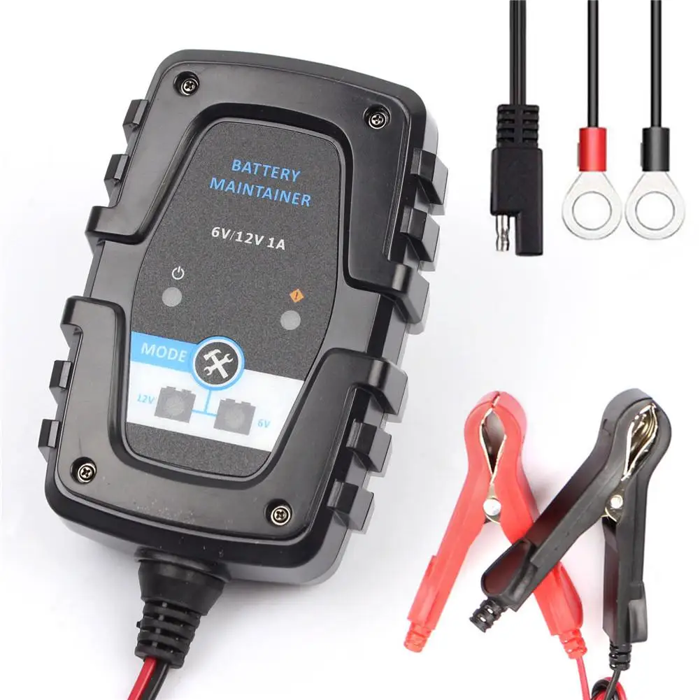 

6V 12V 1A Automatic Smart Battery Charger Maintainer For Car Motorcycle Scooter Battery Charger With SAE Quick Connector