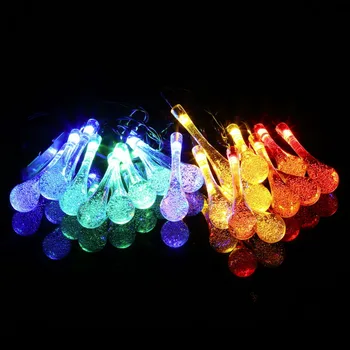 

Durable LED Solar Water Drop String Light For Christmas Party Garden Tree Decorative