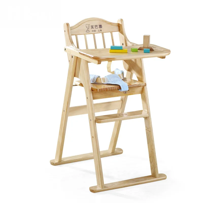 vintage wooden baby high chair