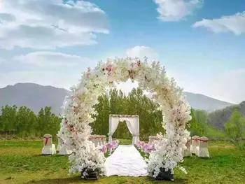 

1 Meter Long Artificial Simulation Cherry Blossom Flower Bouquet Wedding Arch Decoration Garland Home Decor Supplies