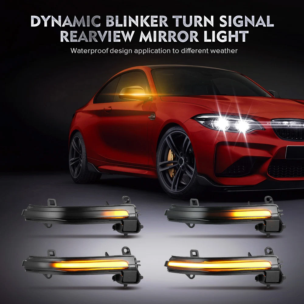 Светодиодный индикатор зеркала заднего вида с боковым крылом, мигалка, повторитель динамического сигнала поворота, светильник для BMW F20 F21 F22 F30 E84 1 2 3 4 Series