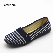 Cresfimix; sapatos femininos; женские повседневные Лоферы без застежки; сезон весна-лето; милые удобные женские туфли на плоской подошве без застежки; женская обувь на плоской подошве