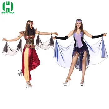 

New Halloween Costume Cosplay costume Cleopatra Indian Queen Greek Goddess Egypt Women Arabian Costume Adult fancy dress Party