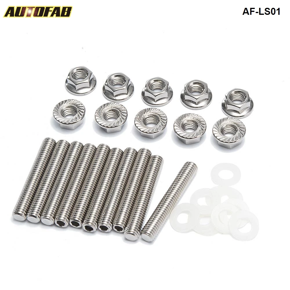 

Stainless Exhaust manifold Stud Studs Bolt Kit For Honda Acura B D H F GSR Si AF-LS01