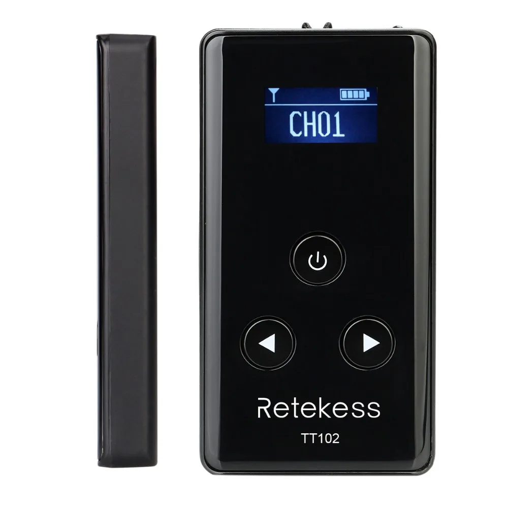RETEKESS TT102 اللاسلكية الصوت استقبال 99 قناة 195-230 MHz ل مرشد سياحي اجتماع نظام المتزامن تفسير