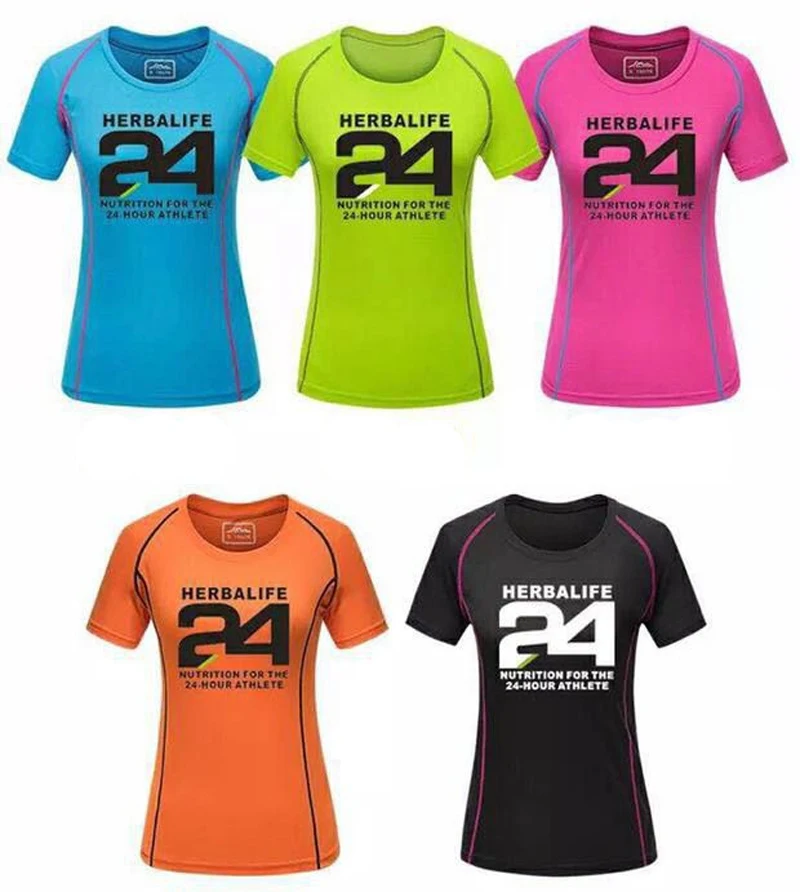 

Herbalife 24 Outdoor Sports Mountain Camping Travel T-shirt Couple Dress Women Customized Quick Dry Clothes