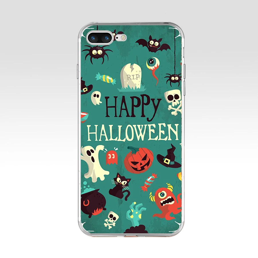167AQ Мультфильм Хэллоуин ведьма Мягкий ТПУ силиконовый чехол для Apple iPhone 6 6s 7 8 plus