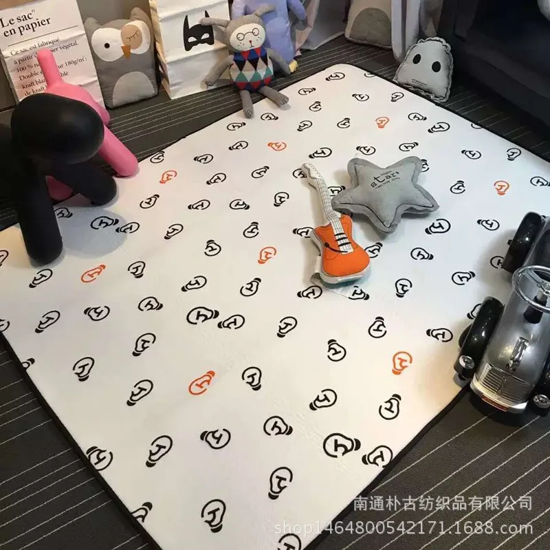 

60*120CM Kids Rug New Cotton Knitwear 3D Air Mesh Rug and Carpet A Level Environment Friendly Kids Carpet Soft Baby Playing Mat