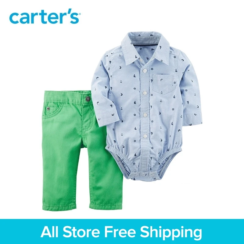 Carter's 2 Piece baby children kids clothing Boy Spring Dress Me Up Set