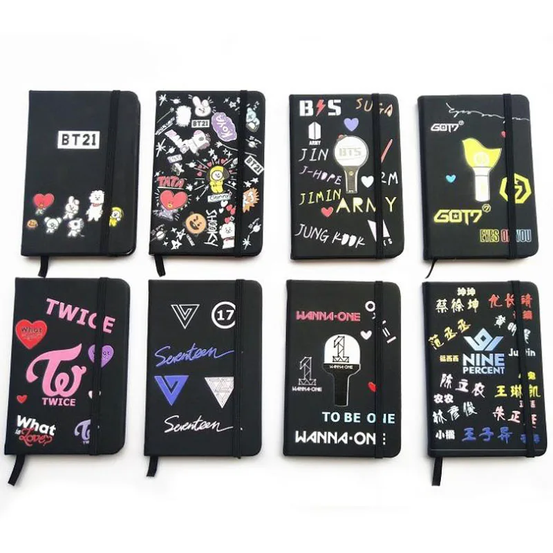 

1 Pc Creative Cartoon Bangtan Boys Diary Travel Journal Book Notebook Kpop BTS Official Korean Stars Notebook Gift