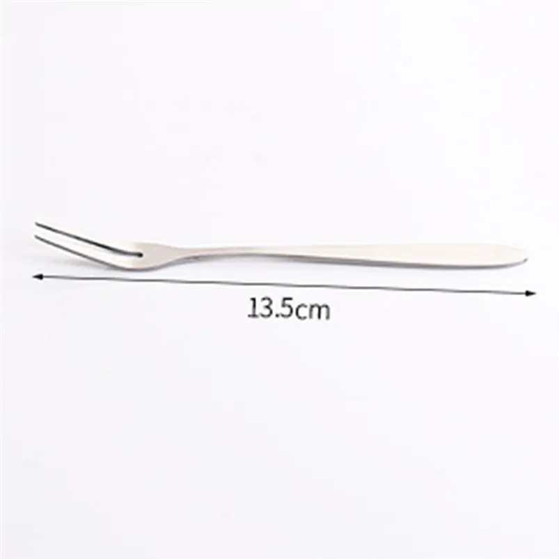 1PC Fork Stainless Steel Fruit Fork Dessert Cake Fork Salad Tableware Small Fork Cutlery Hotel Restaurant Party Supplies 40JY292