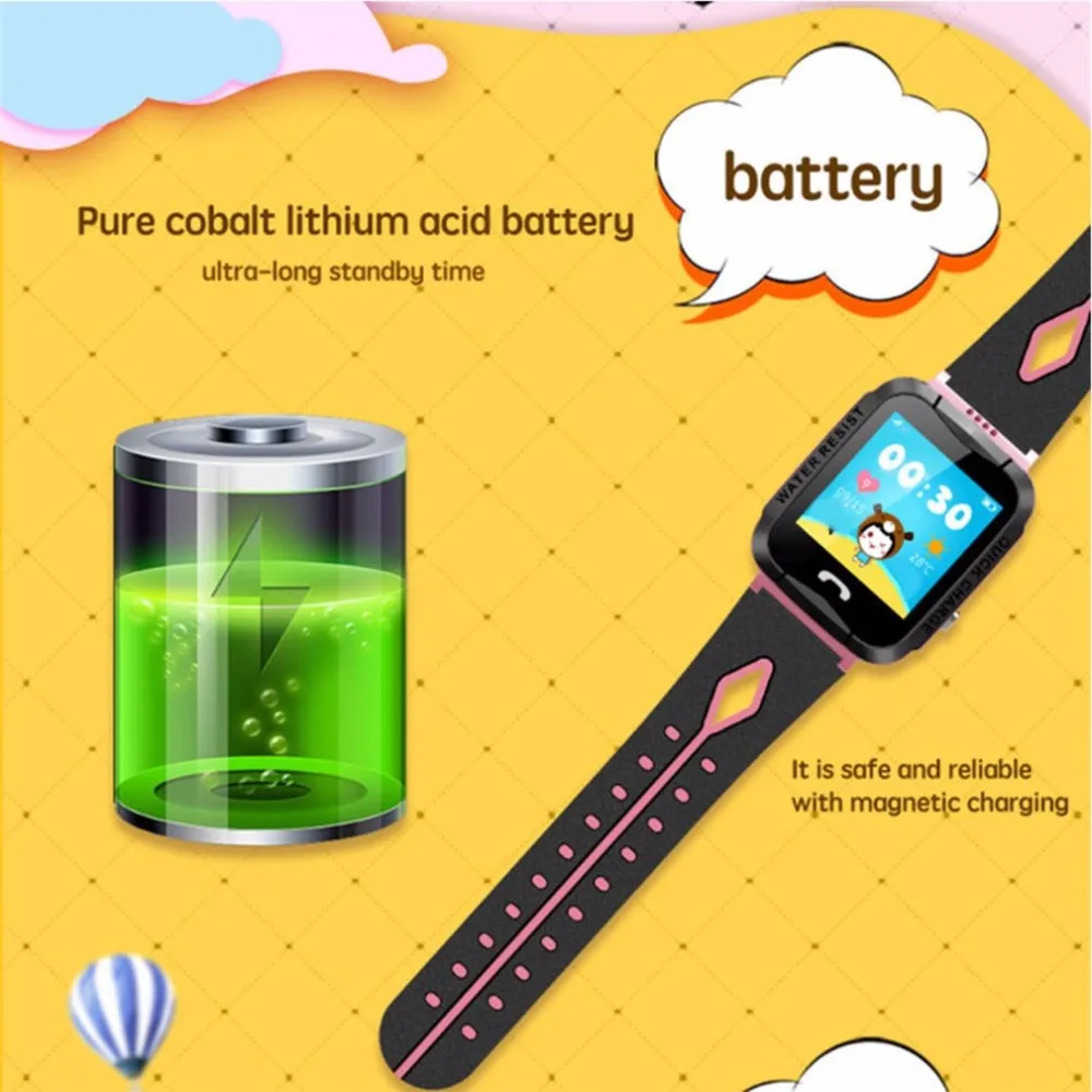 V6 Kinder Smart Uhr Mit GPS Tracker Kamera Anti Verloren Monitor SOS Call Wasserdichte Kinder Uhr F