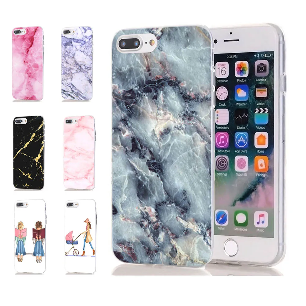 MLCRIYG Soft Phone Case For iPhone 6 6S Plus 7 7Plus 8Plus X TPU Colorful Flower Marble Mandala Pattern Fundas C065 |