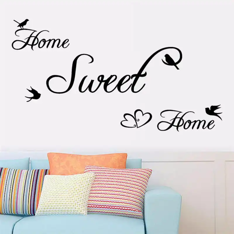 Hogar Dulce Hogar Extraible Arte Vinilo Mural Para Habitacion De La Casa Decoracion De Pared Pegatinas Impermeable No Toxico Decoracion De La Habitacion Del Hogar C0319 0 Pegatinas De Pared Decoracion De La Habitacion Etiqueta