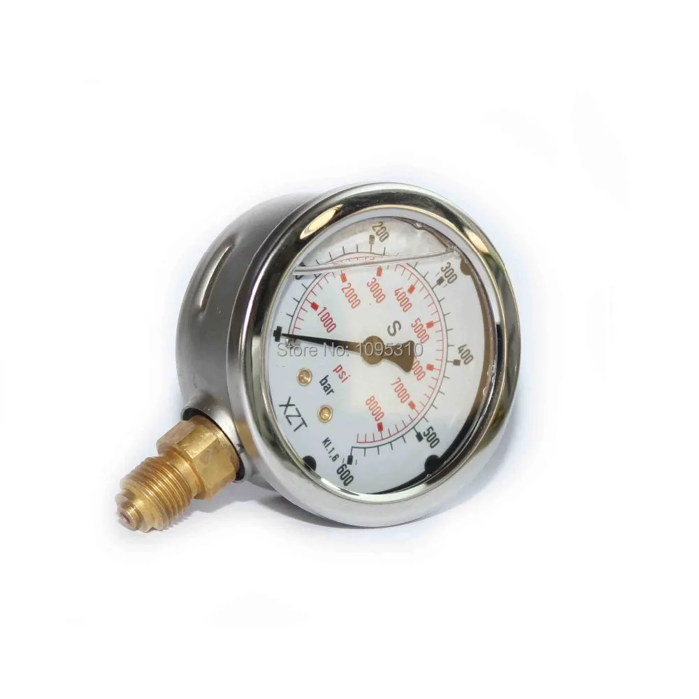 

XZT 63mm Hydraulic Pressure Gauge 600BAR/9000PSI(G1/4) -Base Entry