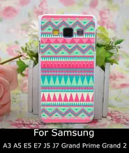 Navajo 5067-pr rosa tampa do caso duro branco para samsung galaxy A3 A5 E5 E7 J5 J7 Grande Prime G530 Grande 2