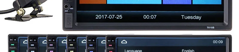 2 Din Автомобильный Радио Видео плеер 7 ''HD Bluetooth заднего вида Стерео FM MP3 MP4 MP5 Аудио USB AUX Авто Электроника Авторадио 7018B