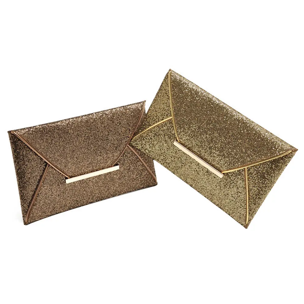 

Women Ladies Bridal Party Evening Prom Envelope Sequins Clutch Bag Handbag