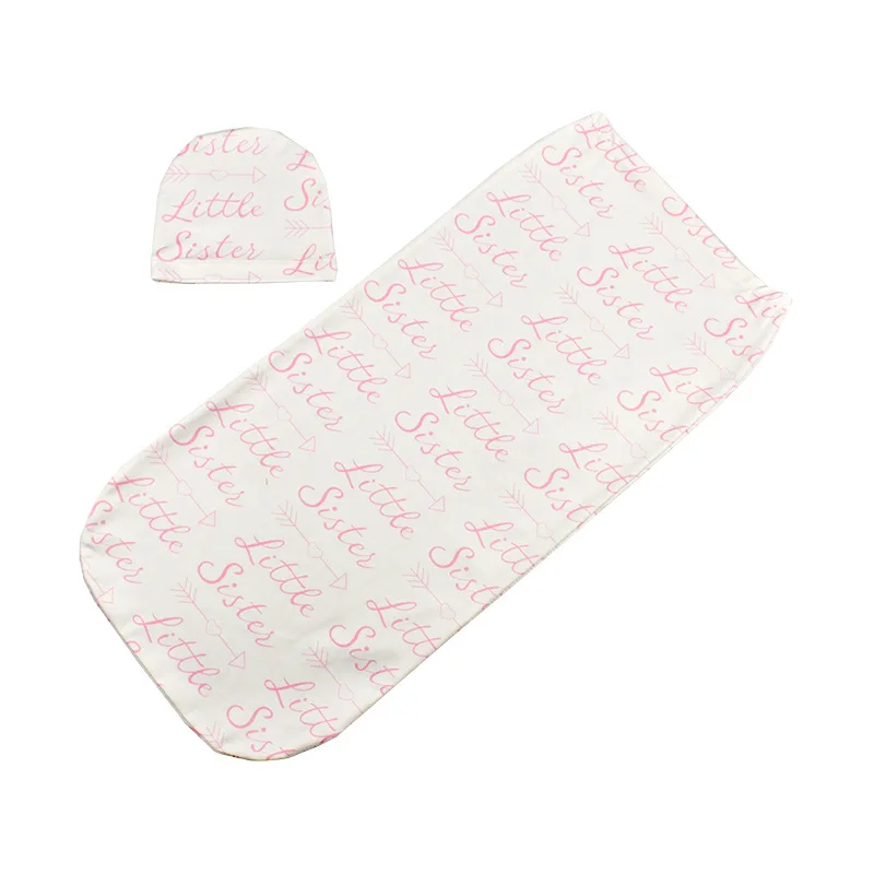 Спальный мешок для новорожденных; милая пеленка с принтом животных из мультфильмов; одеяло; пеленка для сна; муслиновая накидка+ шапочка; комплект из 2 предметов для новорожденных - Цвет: 4
